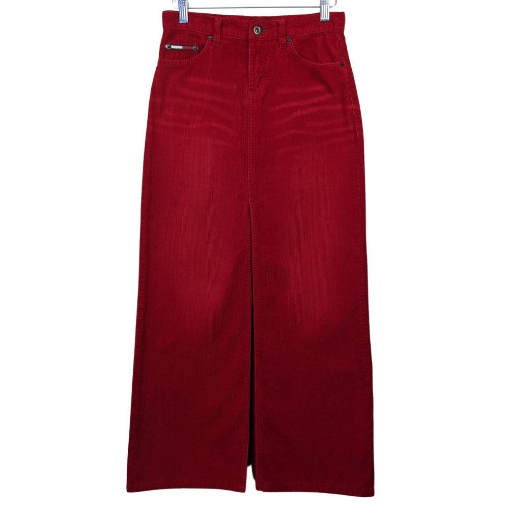 CLEARANCE: Tommy Hilfiger Red Corduroy Skirt